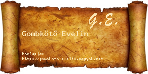 Gombkötő Evelin névjegykártya